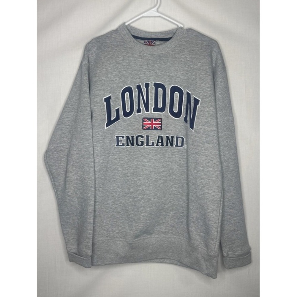 London England UK Grey Crewneck Sweatshirt Tourist Collegiate Unisex